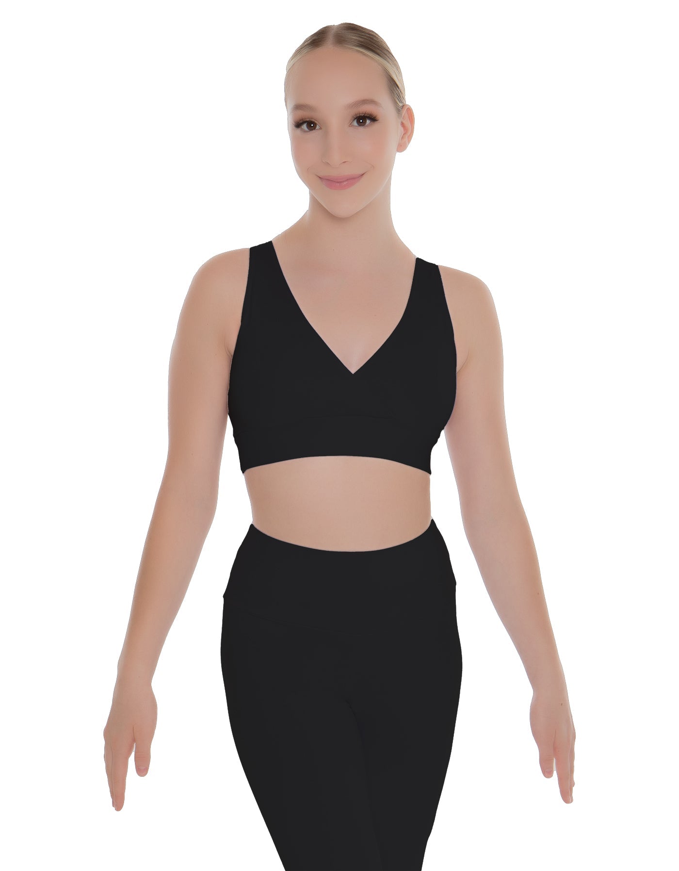 Solid Lycra Crossover Sleeveless Crop Top