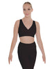 Solid Lycra Crossover Sleeveless Crop Top