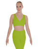Solid Lycra Crossover Sleeveless Crop Top