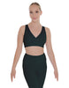 Solid Lycra Crossover Sleeveless Crop Top