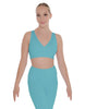 Solid Lycra Crossover Sleeveless Crop Top