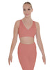 Solid Lycra Crossover Sleeveless Crop Top