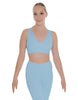 Solid Lycra Crossover Sleeveless Crop Top