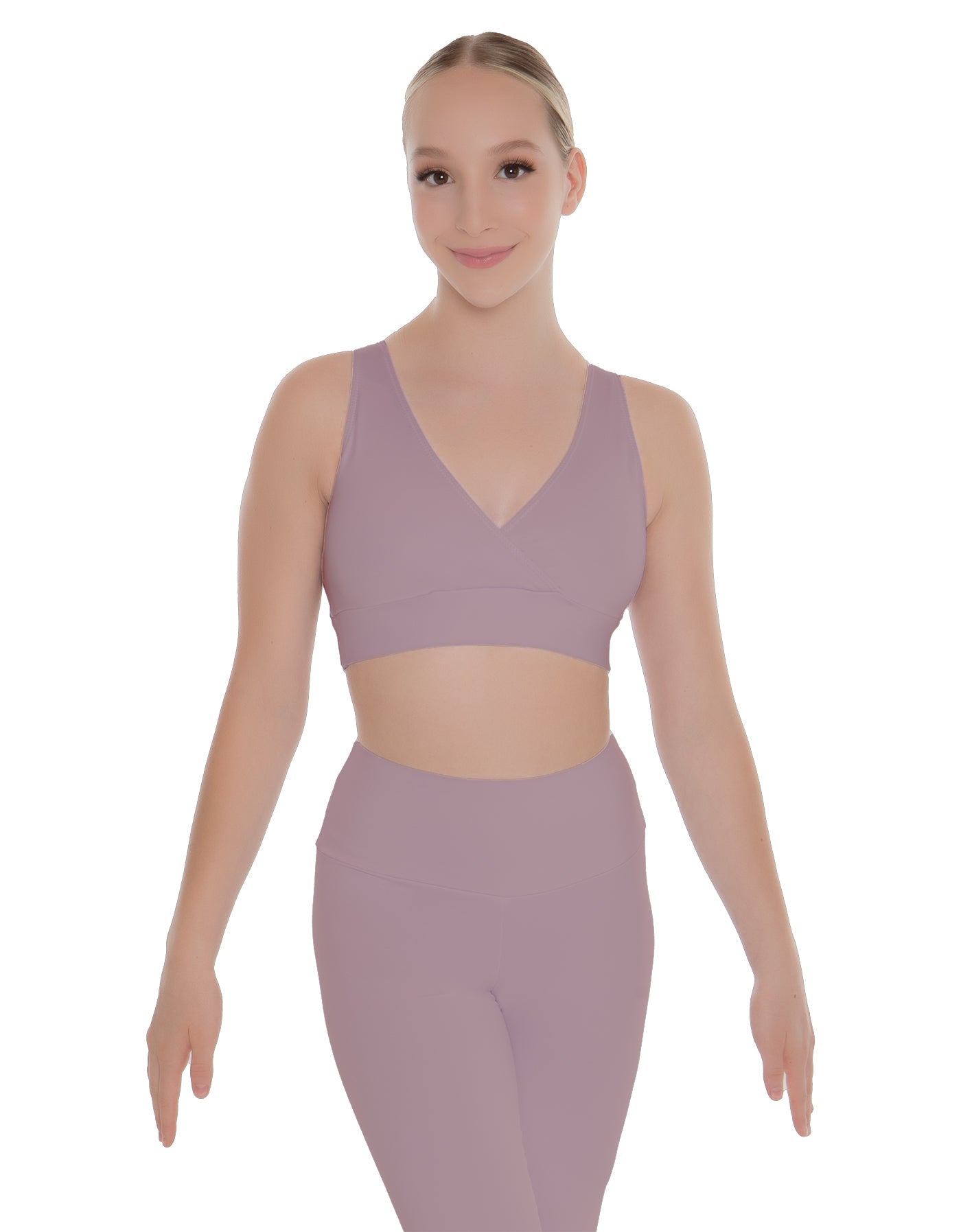 Solid Lycra Crossover Sleeveless Crop Top