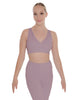 Solid Lycra Crossover Sleeveless Crop Top