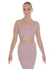 Solid Lycra Crossover Sleeveless Crop Top