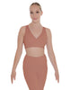 Solid Lycra Crossover Sleeveless Crop Top