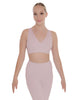 Solid Lycra Crossover Sleeveless Crop Top