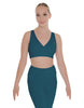 Solid Lycra Crossover Sleeveless Crop Top