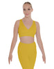 Solid Lycra Crossover Sleeveless Crop Top