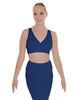 Solid Lycra Crossover Sleeveless Crop Top