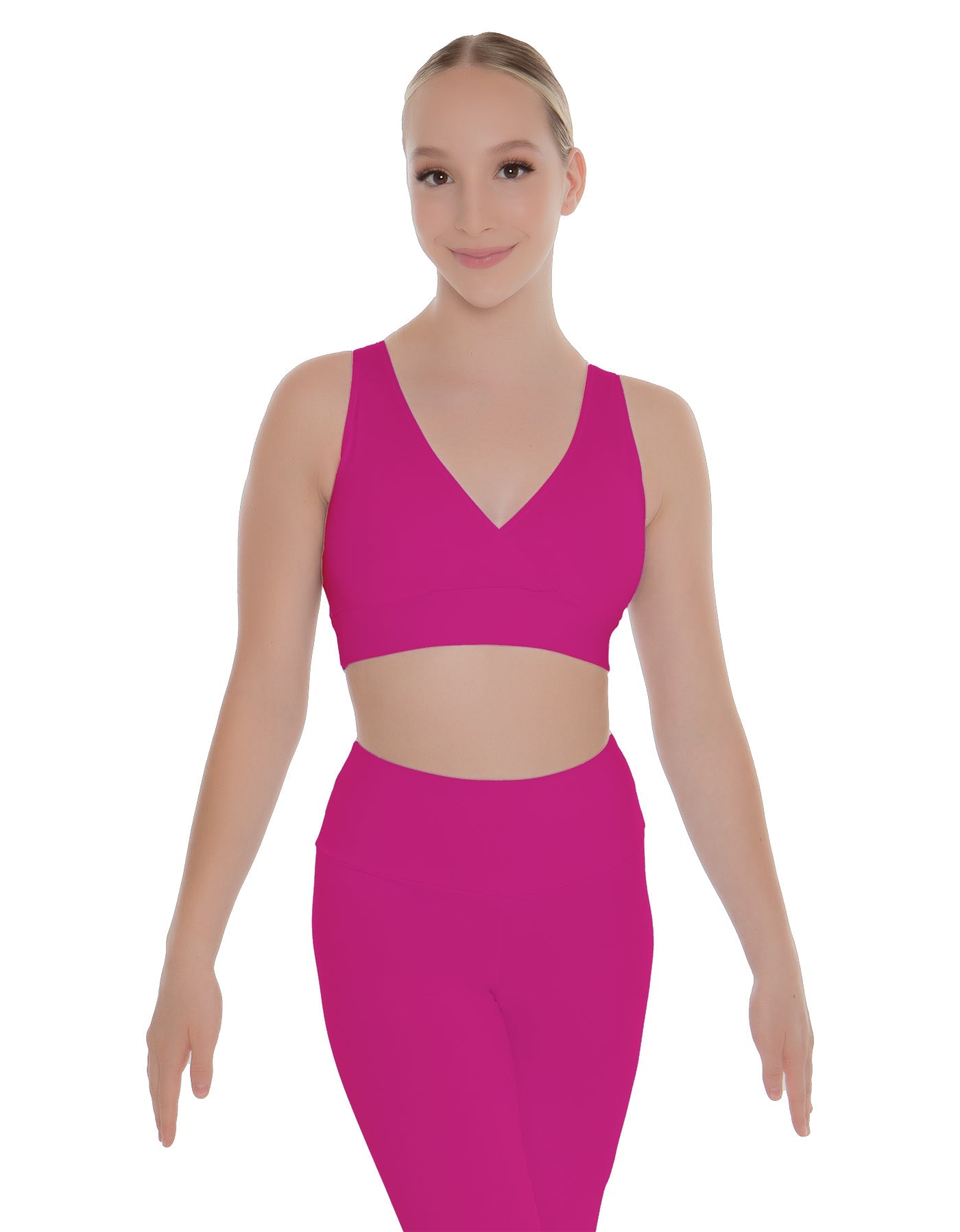 Solid Lycra Crossover Sleeveless Crop Top