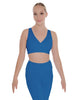 Solid Lycra Crossover Sleeveless Crop Top