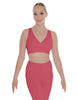 Solid Lycra Crossover Sleeveless Crop Top