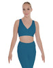 Solid Lycra Crossover Sleeveless Crop Top