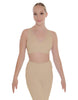 Solid Lycra Crossover Sleeveless Crop Top