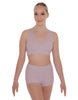 Solid Lycra Crossover Front Back Sleeveless Crop Top