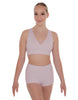 Solid Lycra Crossover Front Back Sleeveless Crop Top