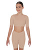 Solid Lycra Short Sleeve Crop Top