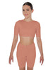 Solid Lycra Short Sleeve Crop Top