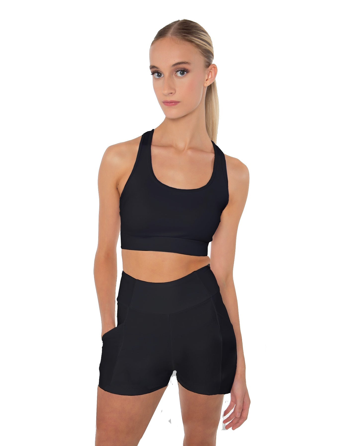 Solid Lycra Pocket Short