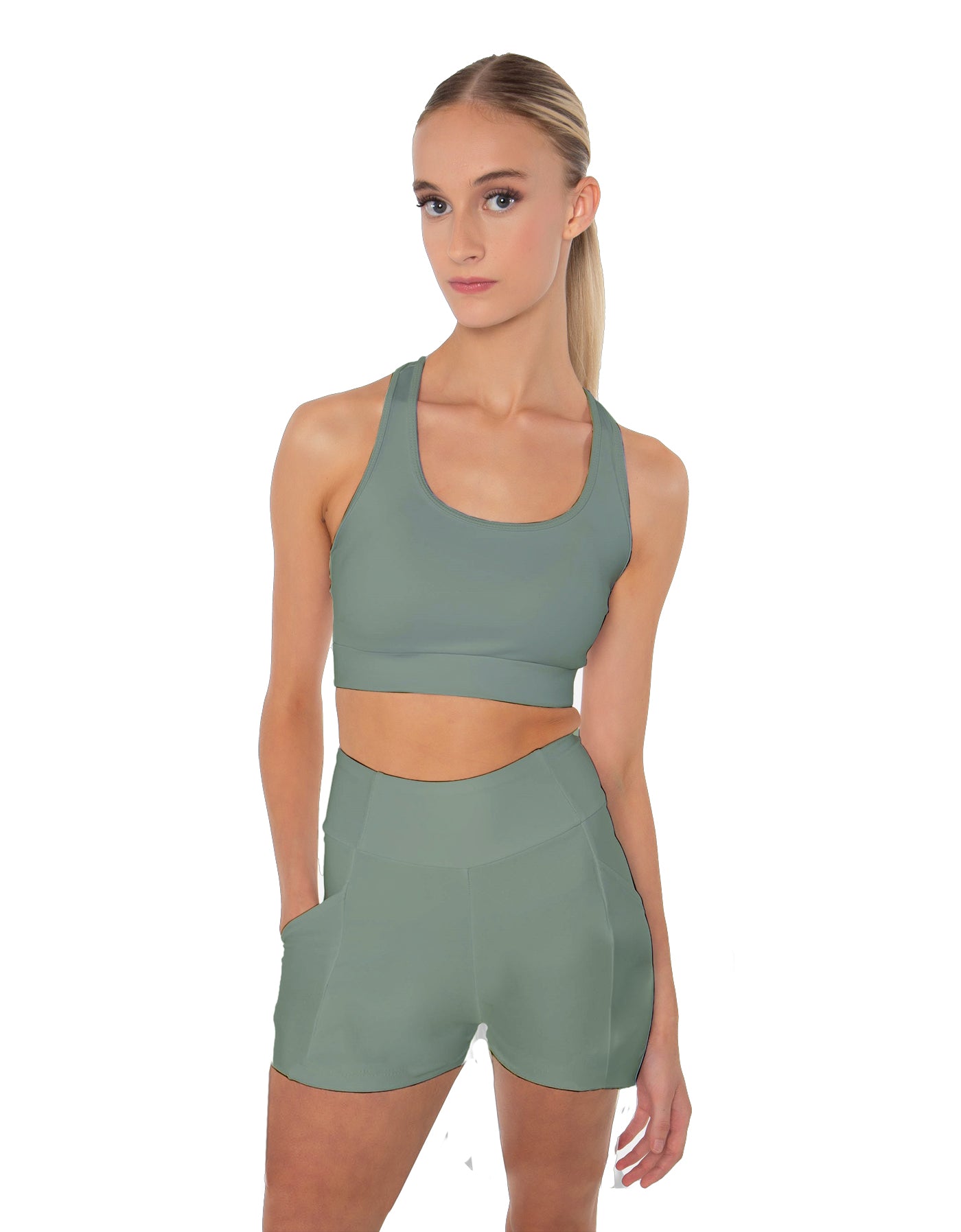 Solid Lycra Pocket Short