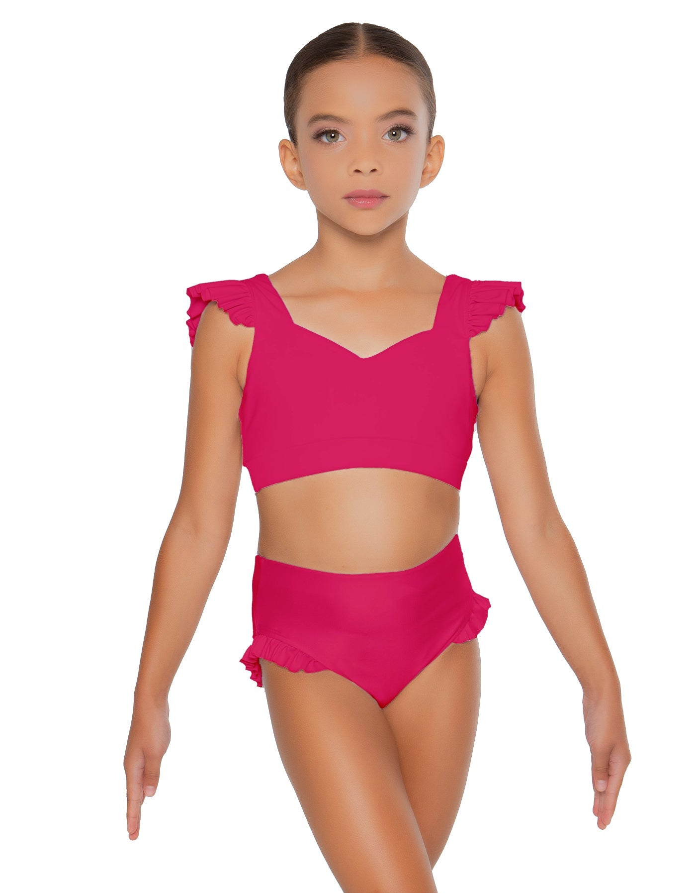 Solid Lycra High Rise Panty with Ruffle