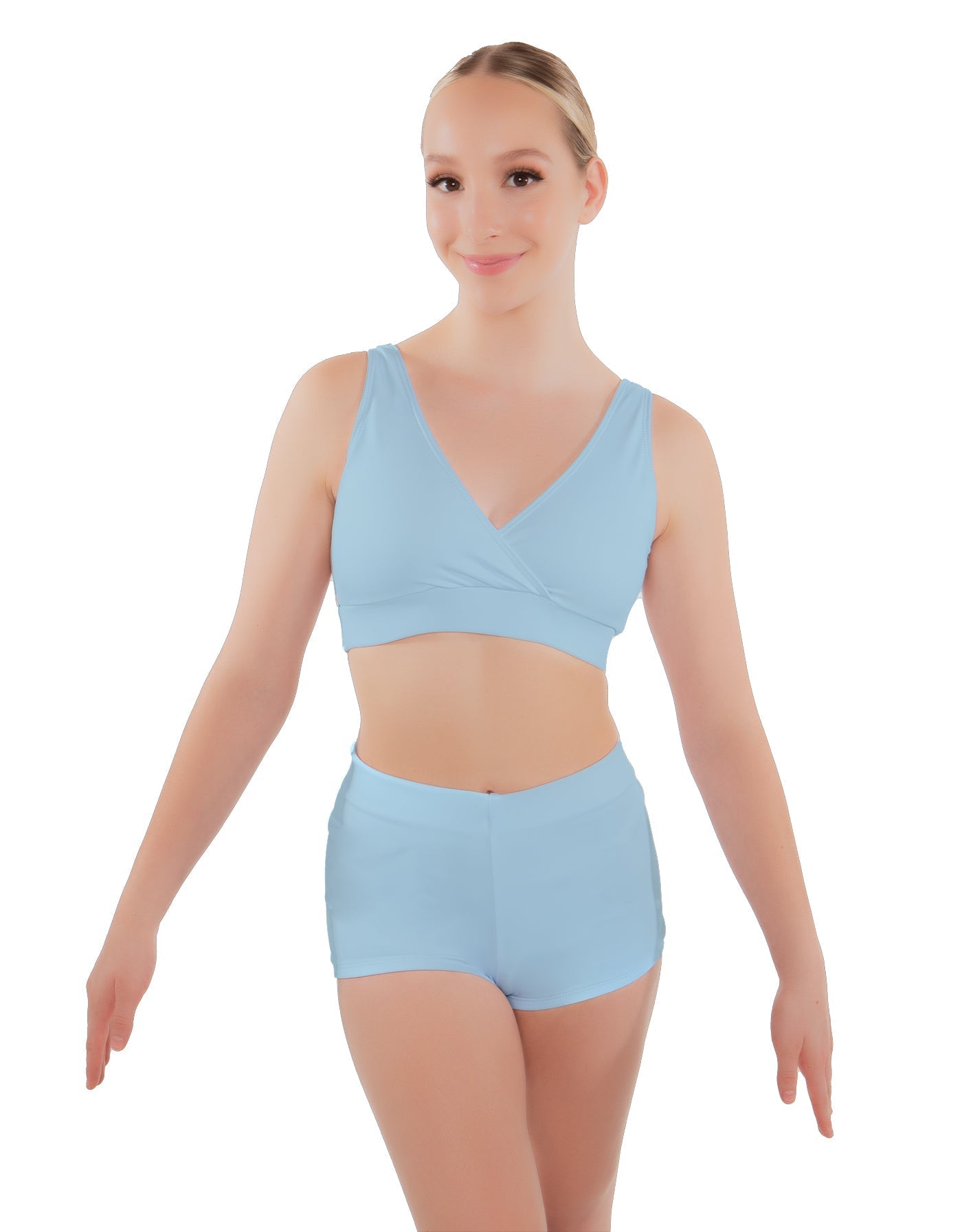 Solid Lycra High Waisted Short
