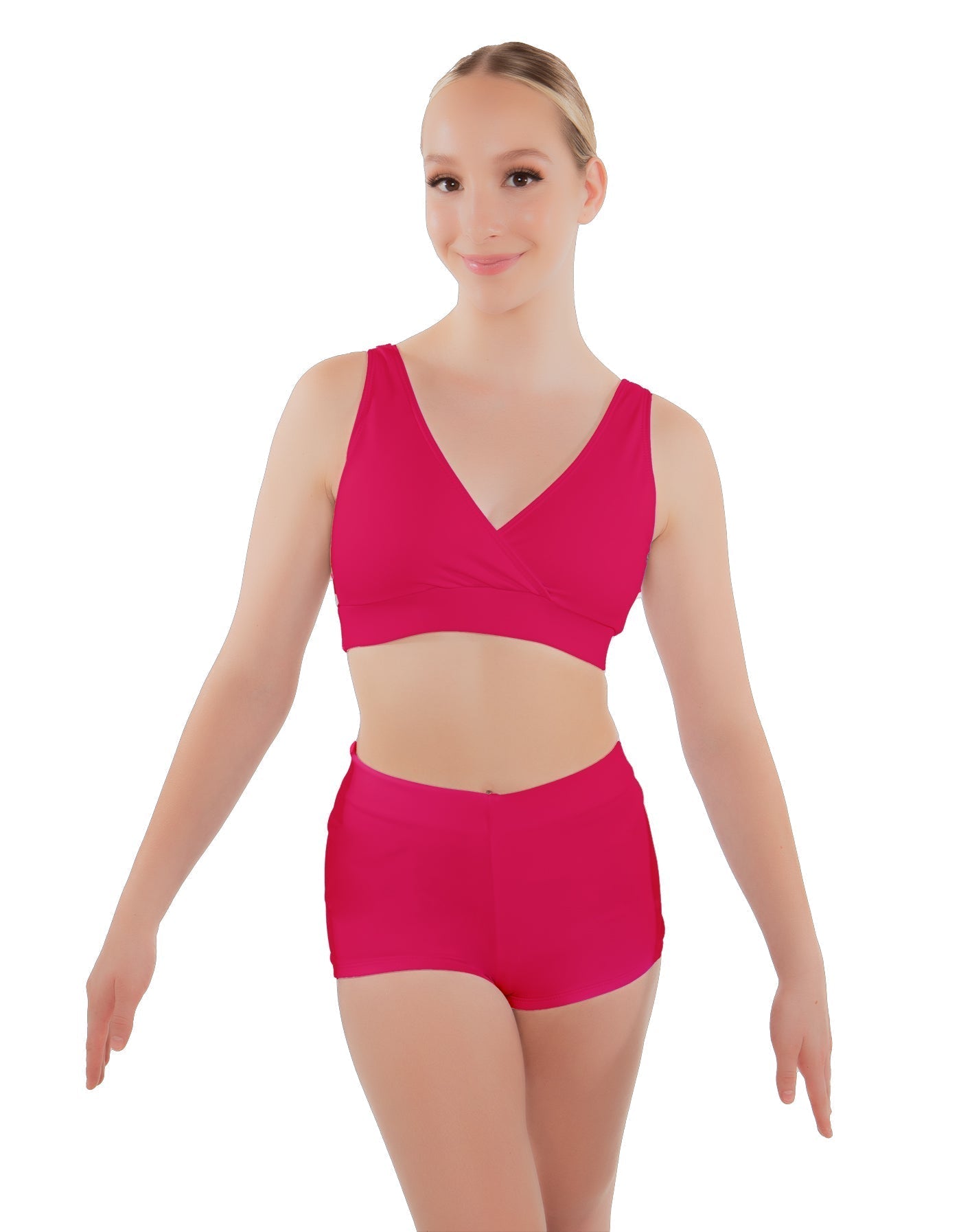 Solid Lycra High Waisted Short