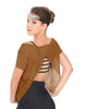 Solid Glitter Chiffon Flawless Top