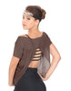 Solid Glitter Chiffon Flawless Top