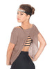 Solid Glitter Chiffon Flawless Top