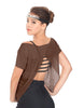 Solid Glitter Chiffon Flawless Top