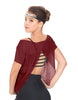 Solid Glitter Chiffon Flawless Top