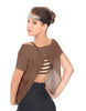 Solid Glitter Chiffon Flawless Top