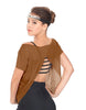 Solid Glitter Chiffon Flawless Top