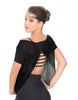 Solid Glitter Chiffon Flawless Top