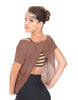 Solid Glitter Chiffon Flawless Top