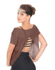 Solid Glitter Chiffon Flawless Top