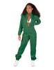 Solid Matte Satin Jumpsuit with Tall Collar