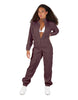 Solid Matte Satin Jumpsuit with Tall Collar