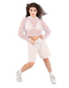 Solid Loose Mesh Hooded Top