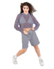 Solid Loose Mesh Hooded Top