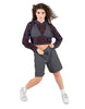 Solid Loose Mesh Hooded Top