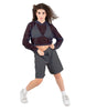 Solid Loose Mesh Hooded Top