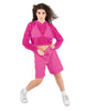 Solid Loose Mesh Hooded Top