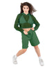 Solid Loose Mesh Hooded Top