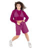 Solid Loose Mesh Hooded Top