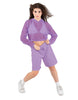 Solid Loose Mesh Hooded Top