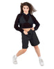 Solid Loose Mesh Hooded Top